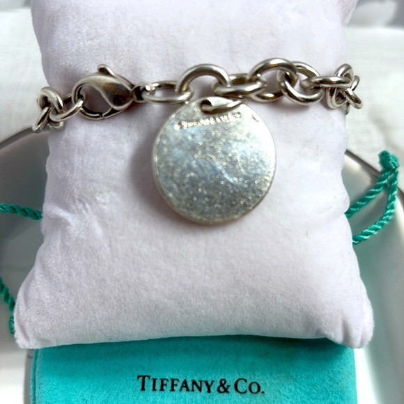 Tiffany & Co. Silver Chain - Return to Tiffany Round Tag Bracelet - Picture 3 of 6